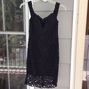 ASTR The Label Lace Crochet Black Mini Dress Small Formal Fancy Ladies EUC